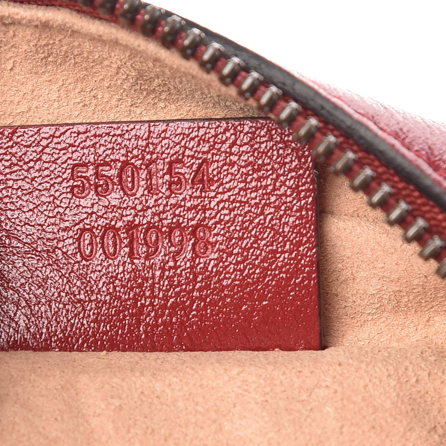 Gucci Glazed Calfskin Matelasse Heart Mini GG Marmont Round Shoulder Bag Romantic Cerise 7 of 9