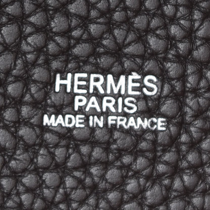 Hermes Taurillon Clemence Picotin 22 MM Noir Cafe Orange 6 of 7