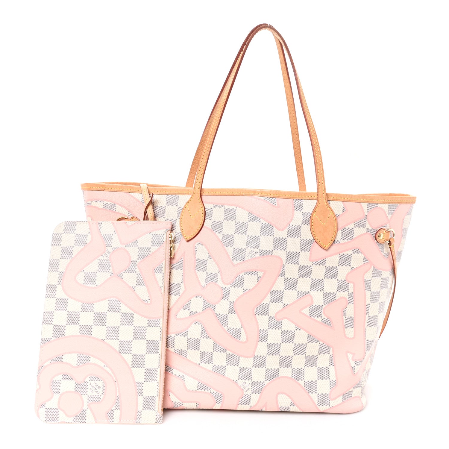 Louis Vuitton Damier Azur Tahitienne Neverfull MM 3 of 13
