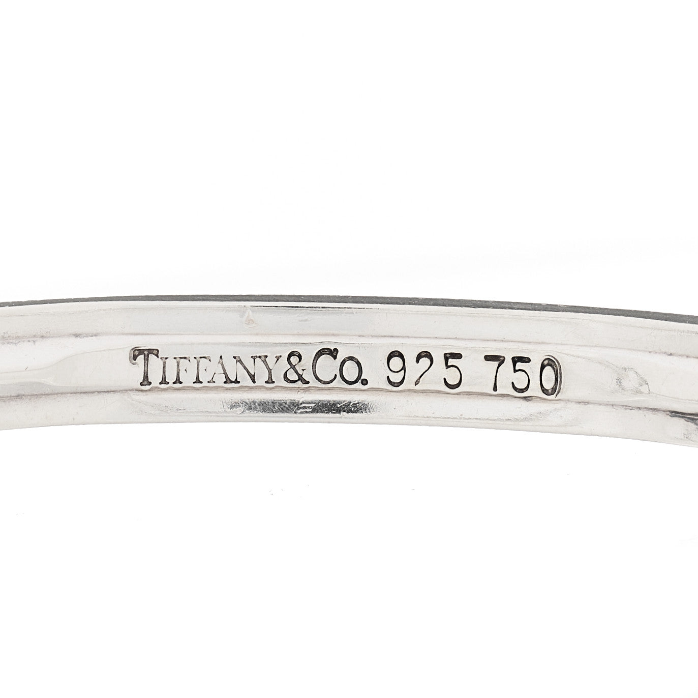 Sterling Silver 18K Yellow Gold Interlocking Loops Bangle Bracelet