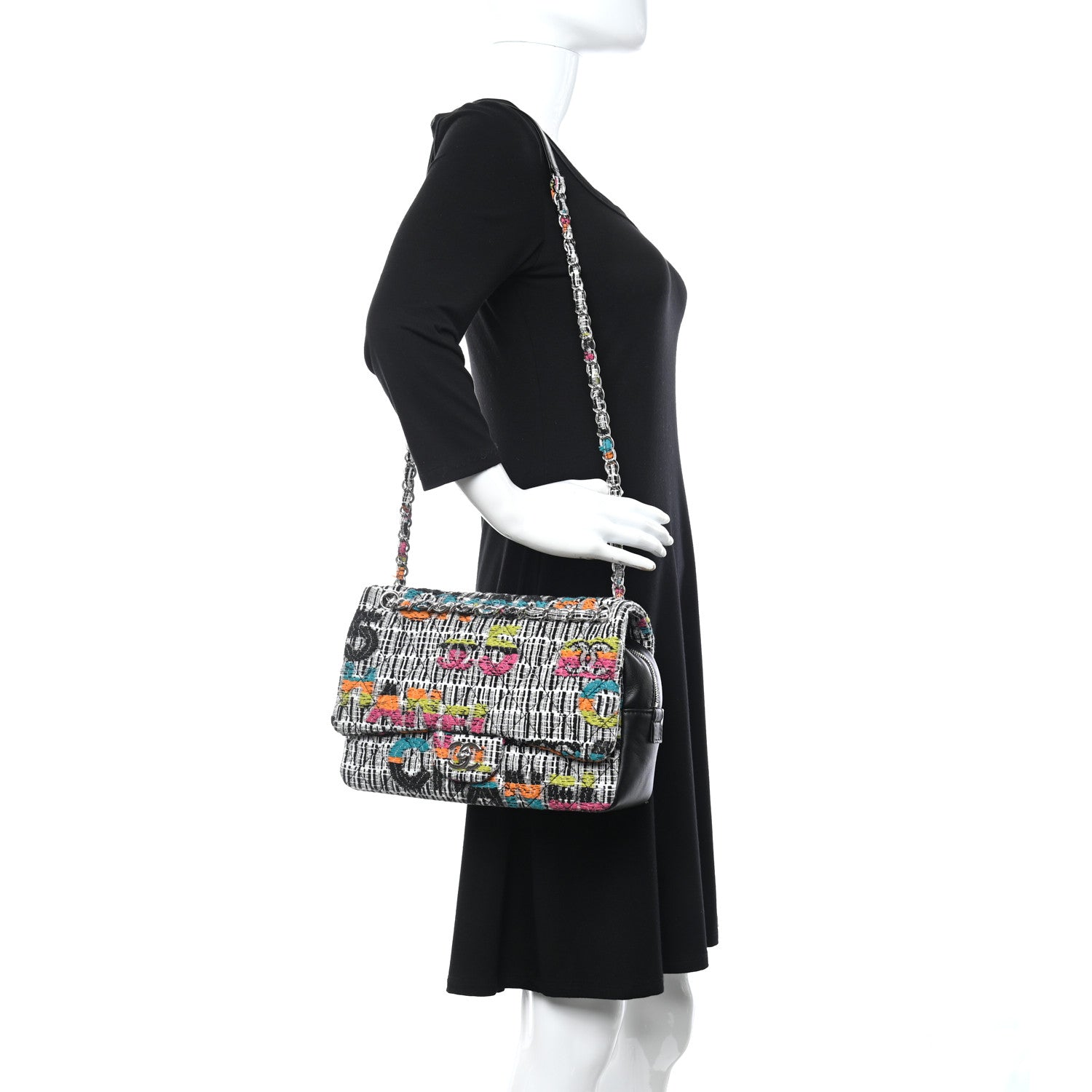 Chanel Fantasy Tweed Quilted Easy Flap Multicolor 2 of 10