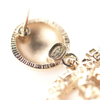 Chanel Crystal CC Drop Earrings Gold 4 of 6