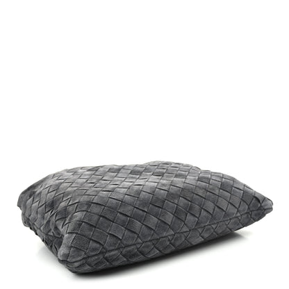 Bottega Veneta Suede Calfskin Intrecciato Medium Dustbag Grey 4 of 9