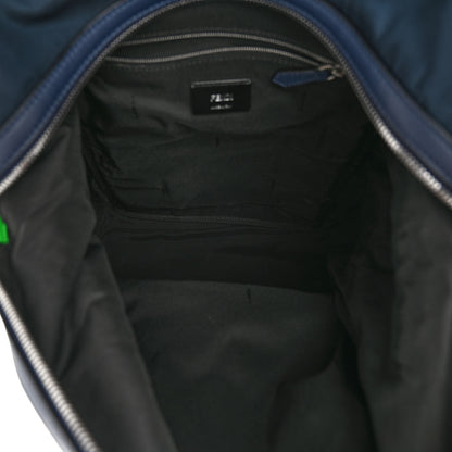 Fendi Nylon Vitello Century I See You Bug Eyes Backpack Dark Blue Fluo Green 5 of 10