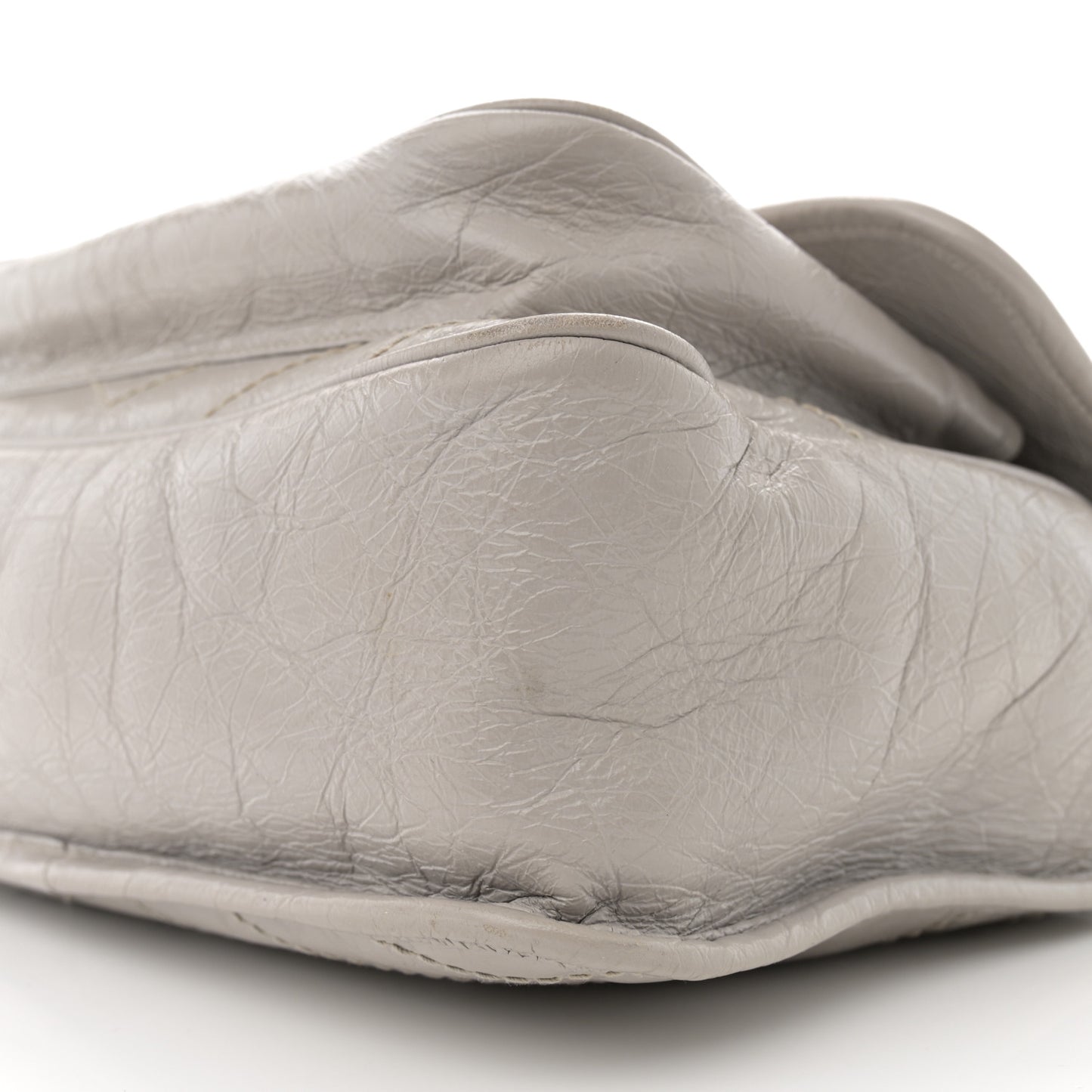 Crinkled Calfskin Matelasse Monogram Medium Niki Chain Satchel Granite