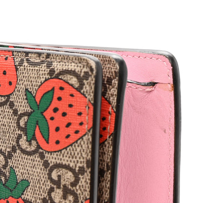 Gucci GG Supreme Monogram Strawberry Chain Wallet 12 of 14