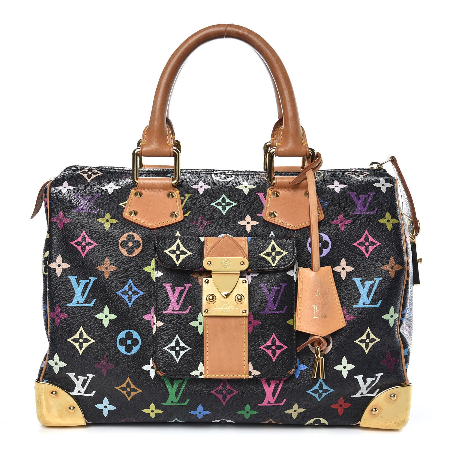 Louis Vuitton Monogram Multicolor Speedy 30 Black 1 of 11