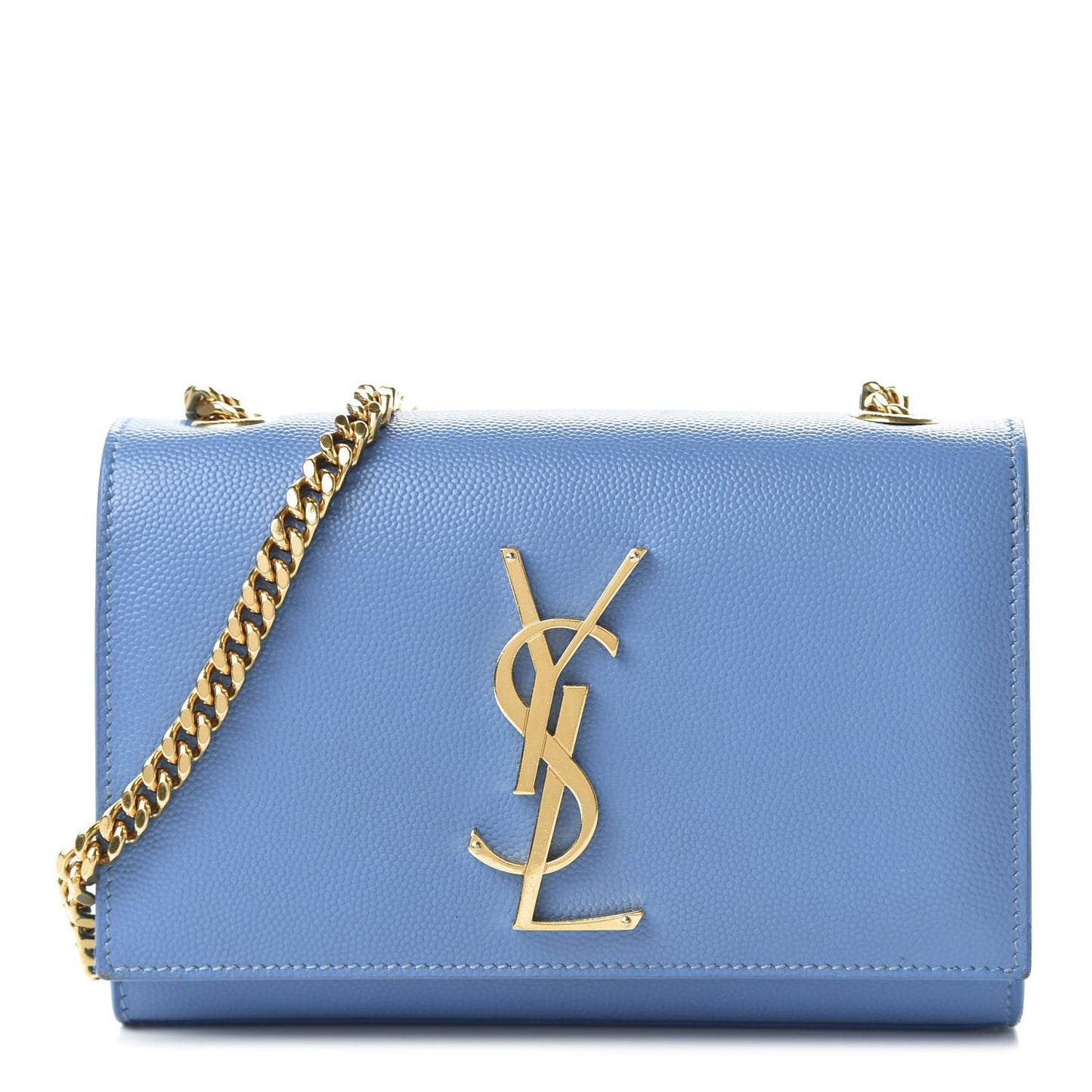 Grain De Poudre Small Classic Monogram Kate Satchel Blue Clair