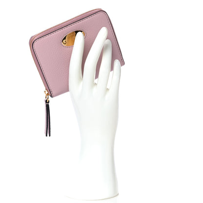 Mulberry Small Classic Grain Compact Zip Wallet Powder Pink 2 of 13