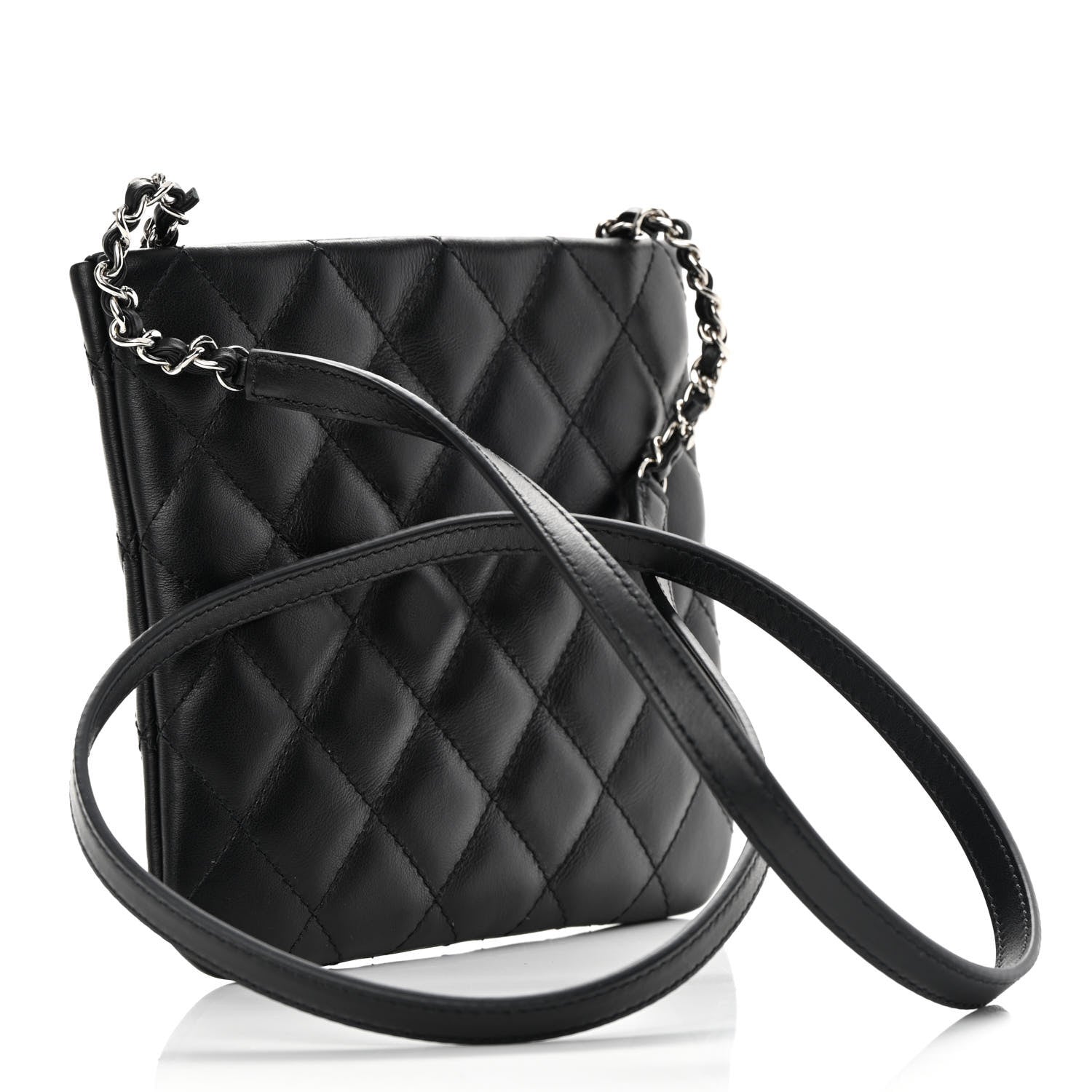 Chanel Lambskin Quilted Crossbody Bag Black 3 of 12