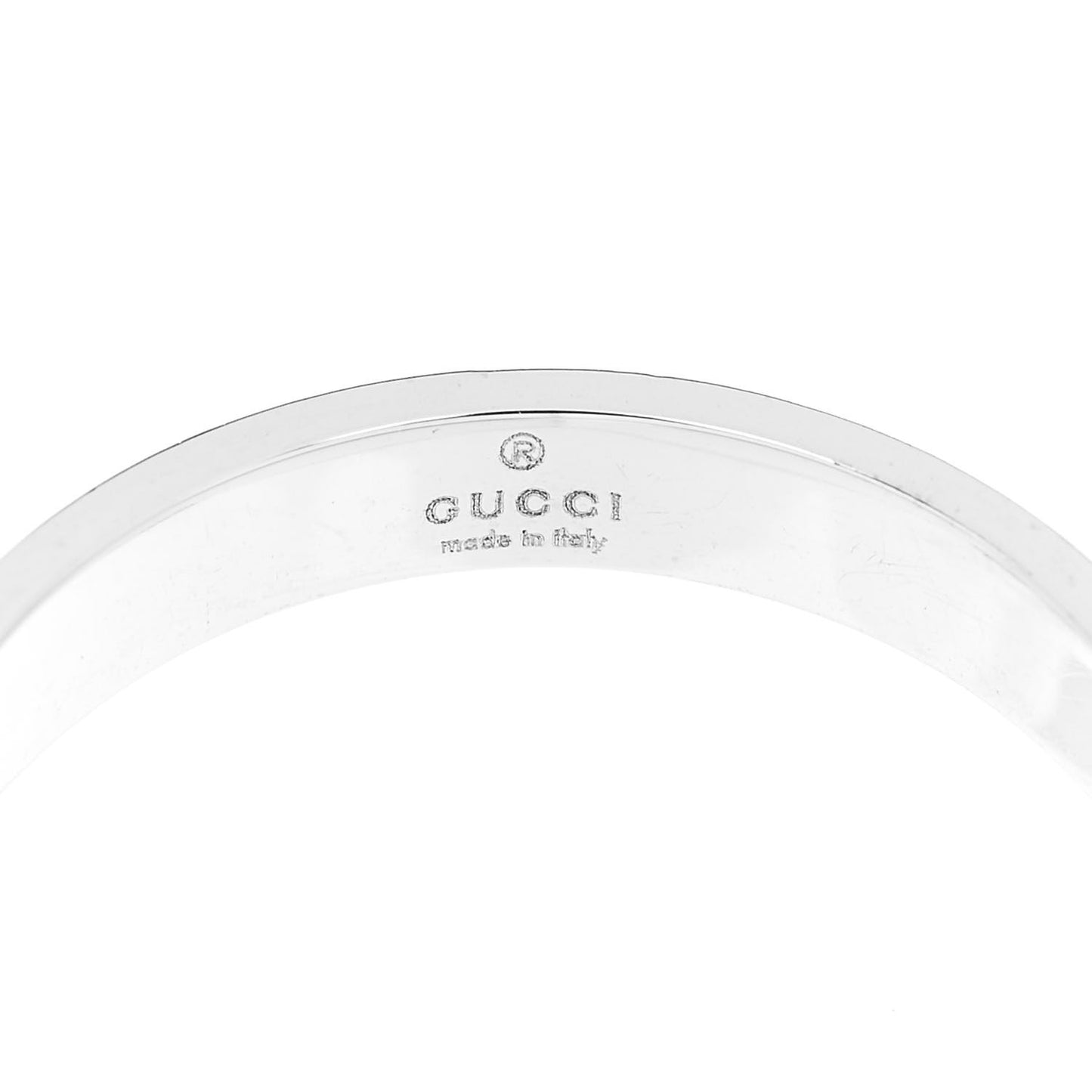 18K White Gold 4mm Icon Thin Band Ring 65 11