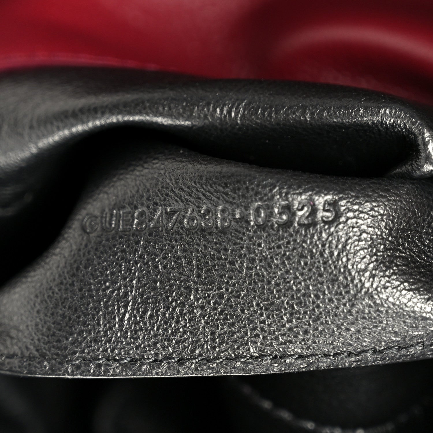 Saint Laurent Shiny Calfskin Small Cassandre Chain Pouch Dark Ruby 6 of 9