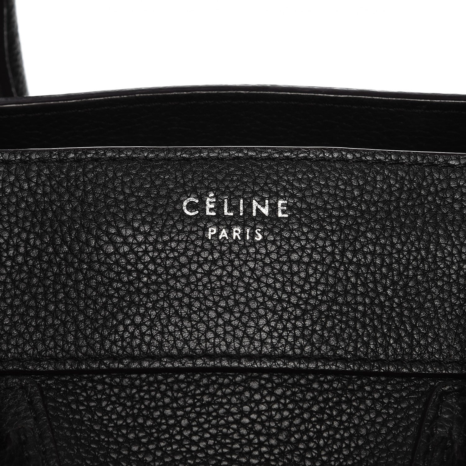 Celine Drummed Calfskin Mini Luggage Black 10 of 14