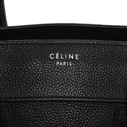 Celine Drummed Calfskin Mini Luggage Black 10 of 14