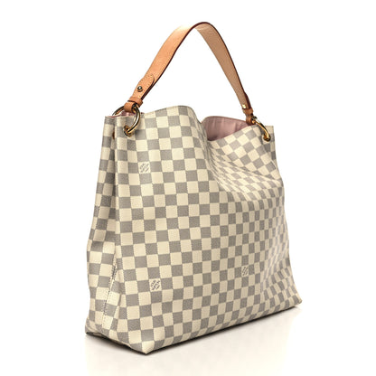 Louis Vuitton Damier Azur Graceful MM Rose Ballerine 3 of 11
