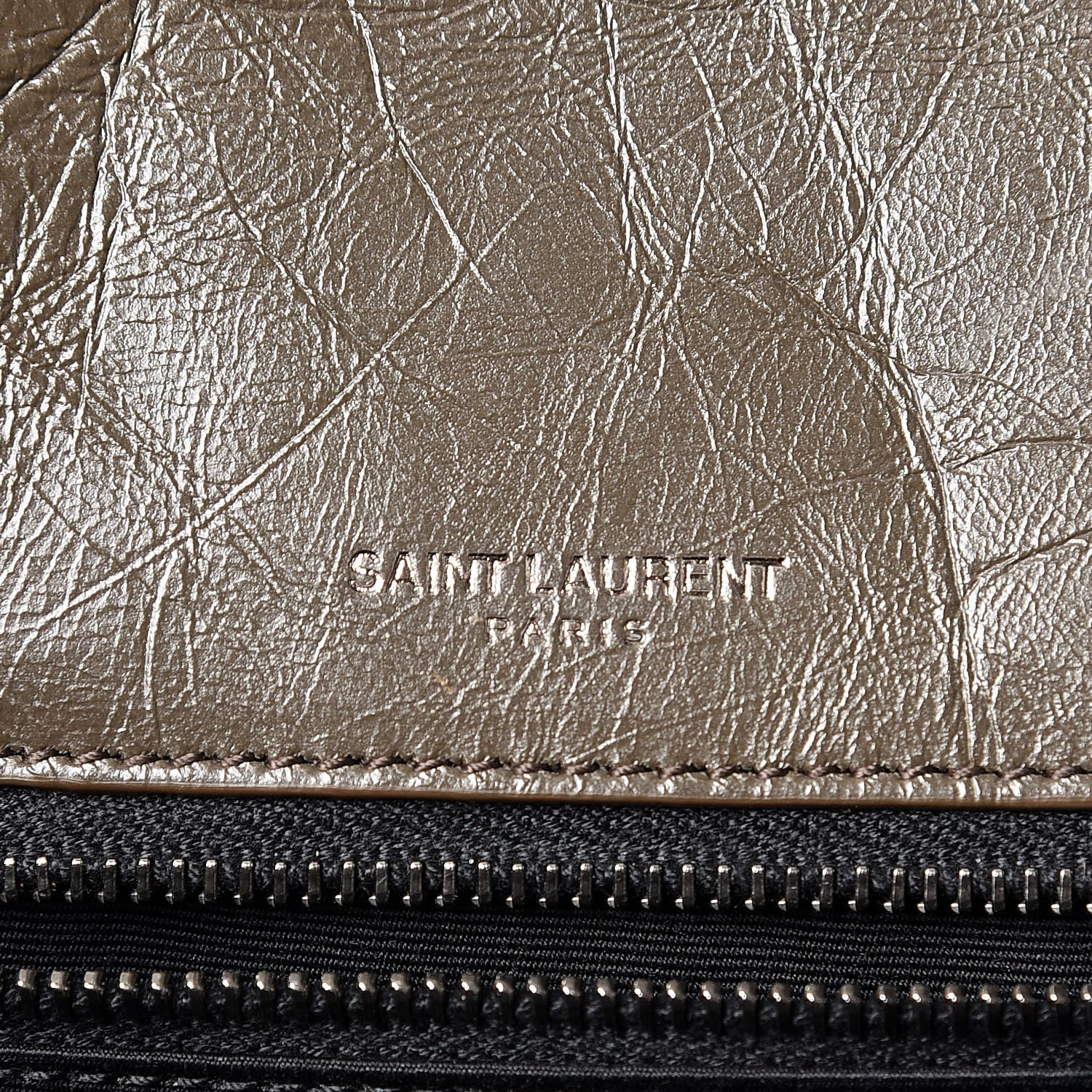 Saint Laurent Crinkled Calfskin Matelasse Monogram Medium Niki Chain Satchel Faggio 6 of 11