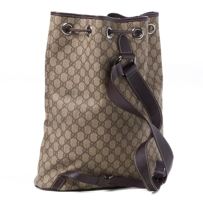 Gucci GG Supreme Monogram Drawstring Backpack Dark Brown 2 of 7