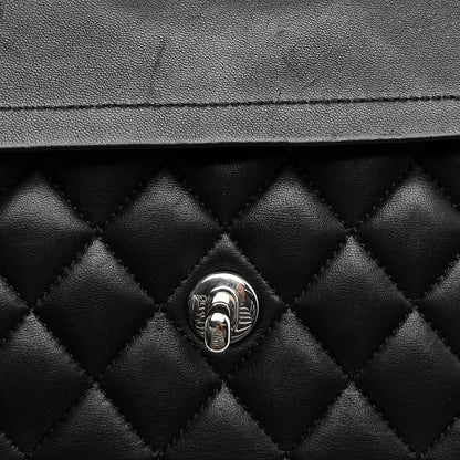 Chanel Lambskin Quilted Medium Double Flap Black 12 of 16