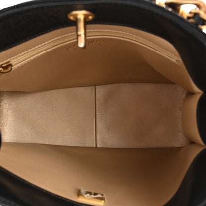 Chanel Shiny Lambskin Quilted CC Hobo Black 5 of 11