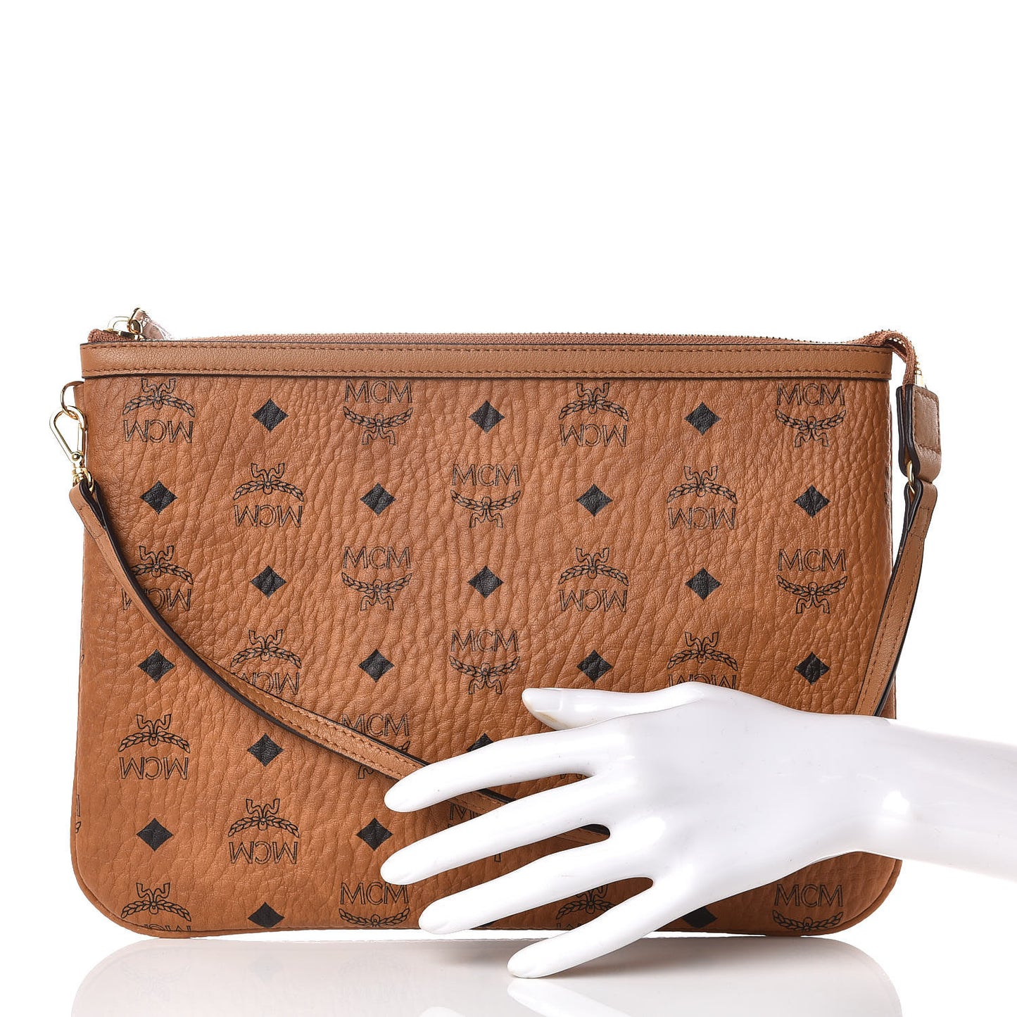 Visetos Liz Shopper Tote Pouch Cognac