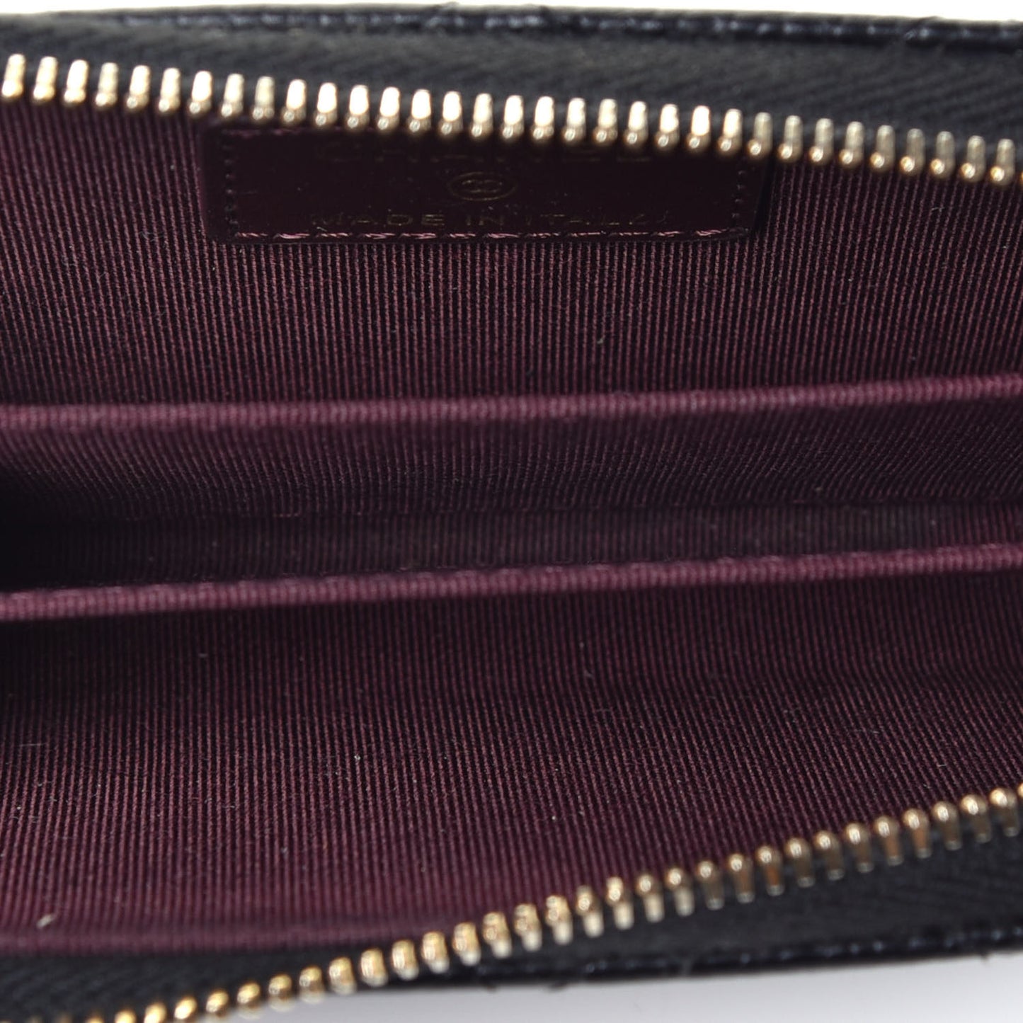 Caviar Quilted Zip Coin Purse Black
