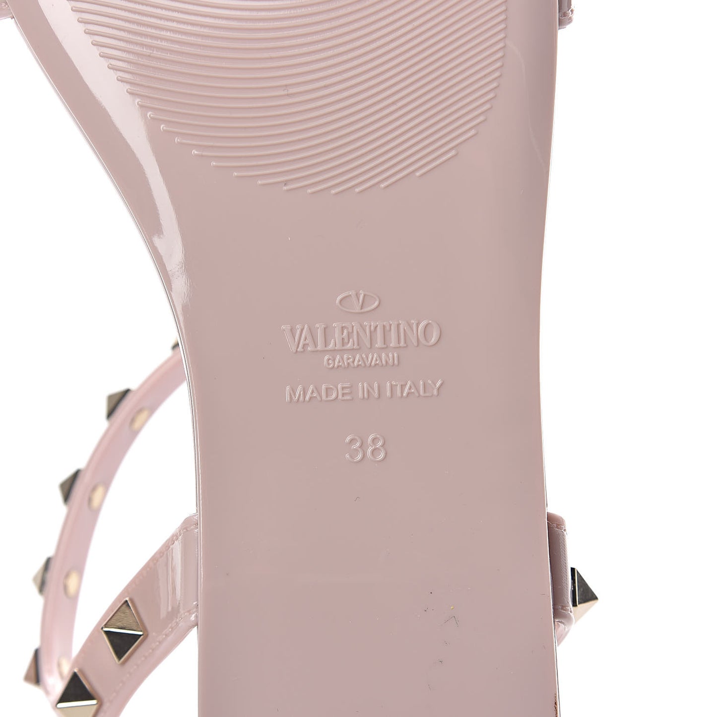 PVC Jelly Rockstud Caged Sandals 38 Water Rose