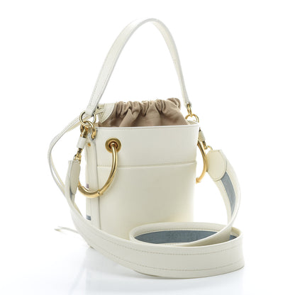 Chloe Calfskin Logo Mini Roy Bucket Bag Natural White 3 of 14