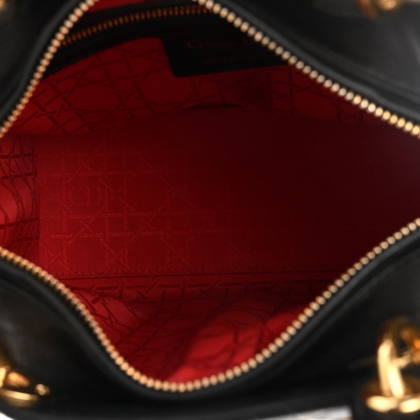 Lambskin Cannage Medium Lady Dior Black