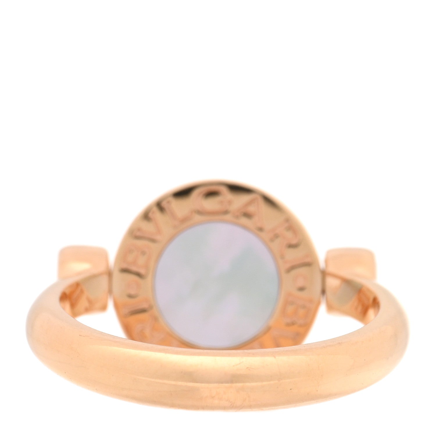 Bulgari 18K Rose Gold Mother of Pearl Black Onyx BVLGARI BVLGARI Ring 49 4.75 3 of 5