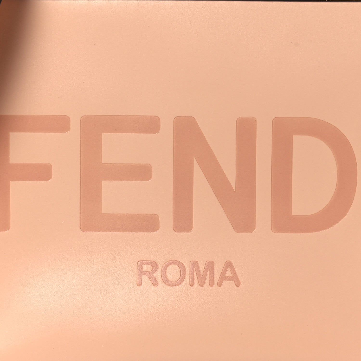 Fendi Vitello King Plexiglass Logo Embossed Medium Fendi Sunshine Shopper Tote Light Rose 8 of 10
