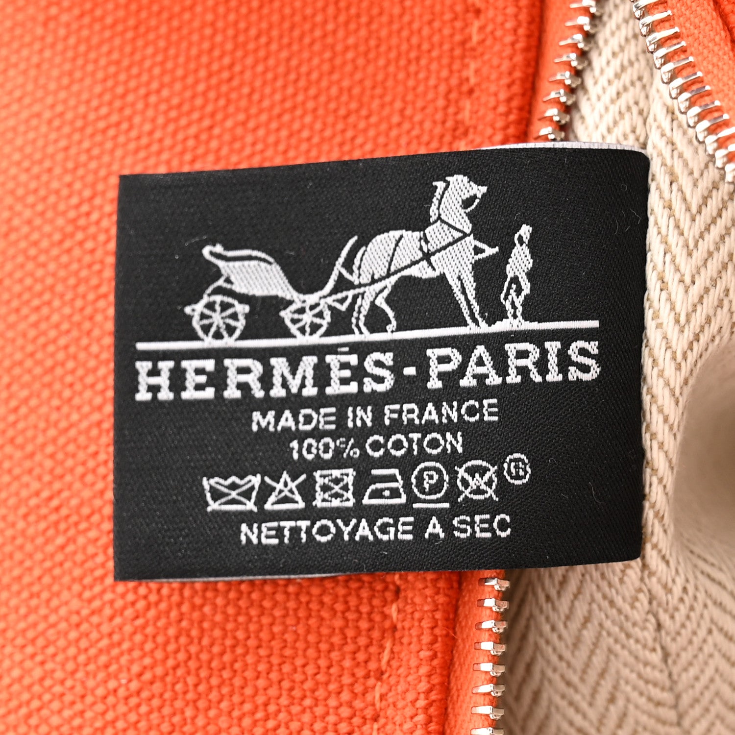 Hermes Canvas Small Bride-A-Brac Pouch Orange Feu Burgundy 6 of 6
