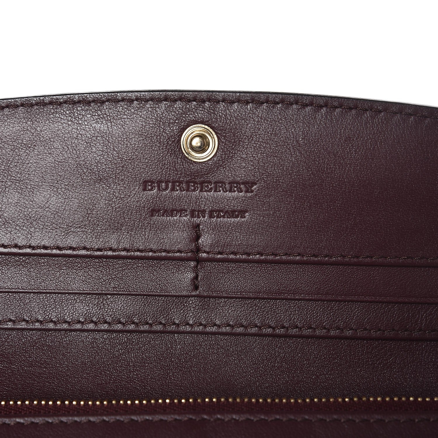 Burberry Grainy Calfskin House Check Continental Wallet Mahogany Red 6 of 9