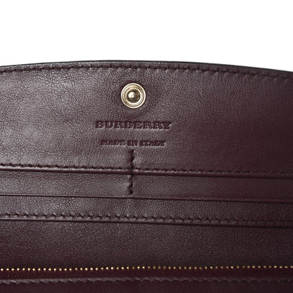 Burberry Grainy Calfskin House Check Continental Wallet Mahogany Red 6 of 9