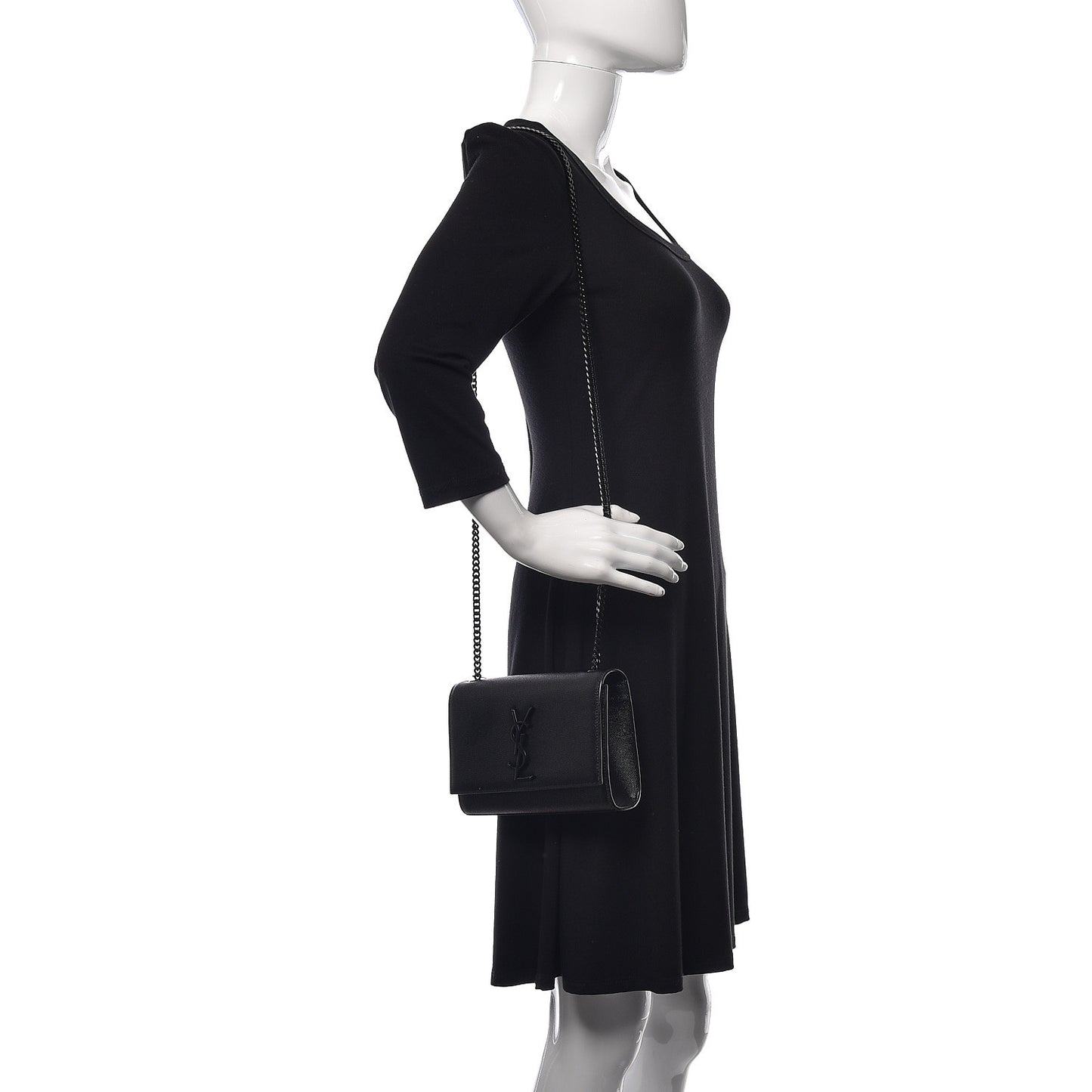 Grain De Poudre Small Monogram Kate Satchel Black