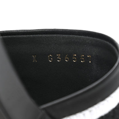 Chanel Lambskin Embroidered CC Mule Sandal 36 Black White 8 of 13