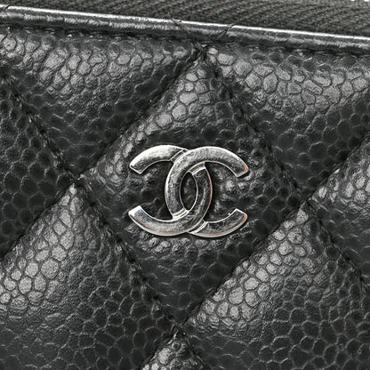Chanel Caviar Quilted Zip Coin Purse Black 10 of 10