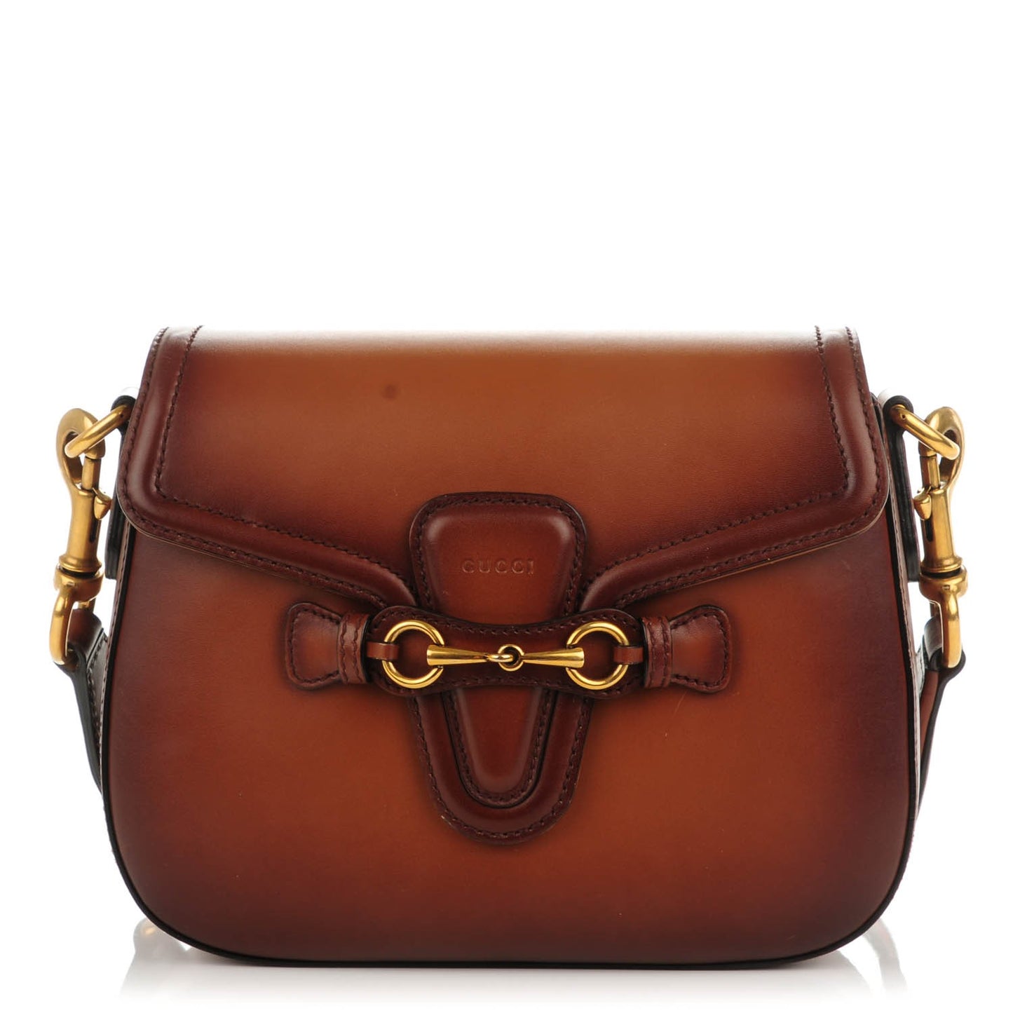 Calfskin Medium Lady Web Shoulder Bag Cuir