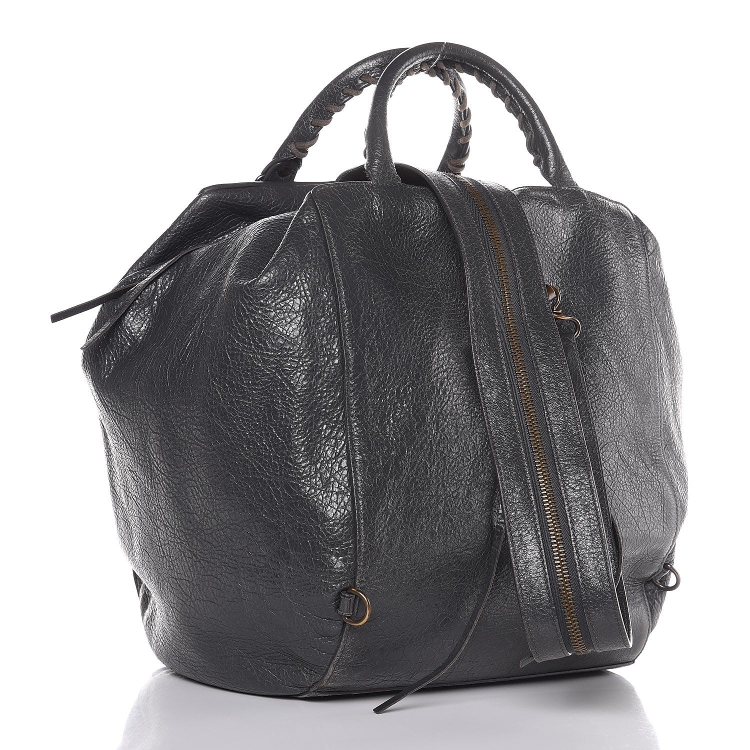 Balenciaga Agneau Classic Hardware Zip Traveler Backpack Gris Fossile 3 of 7