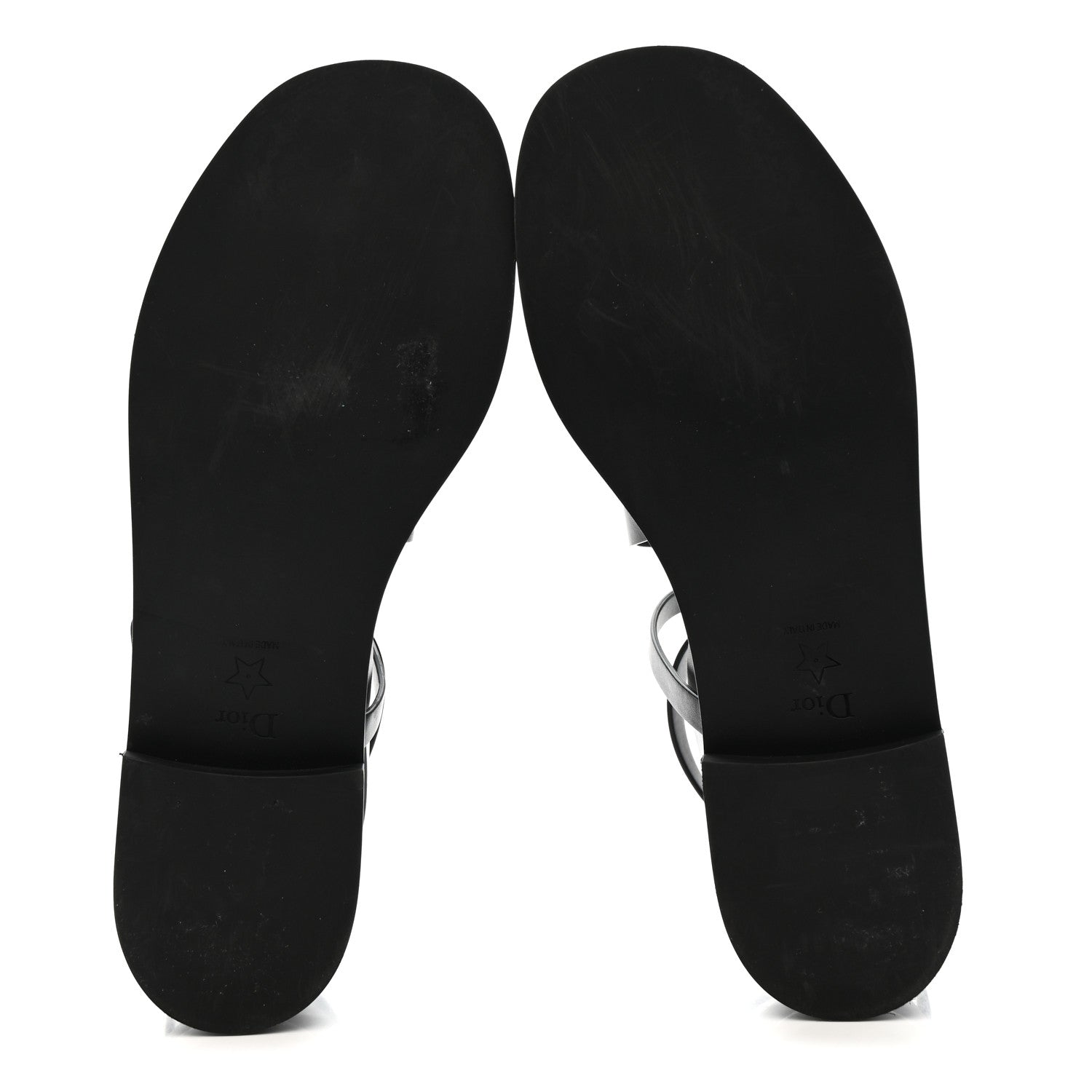 Christian Dior Shiny Calfskin L'Amazone Sandals 41 Black 6 of 9