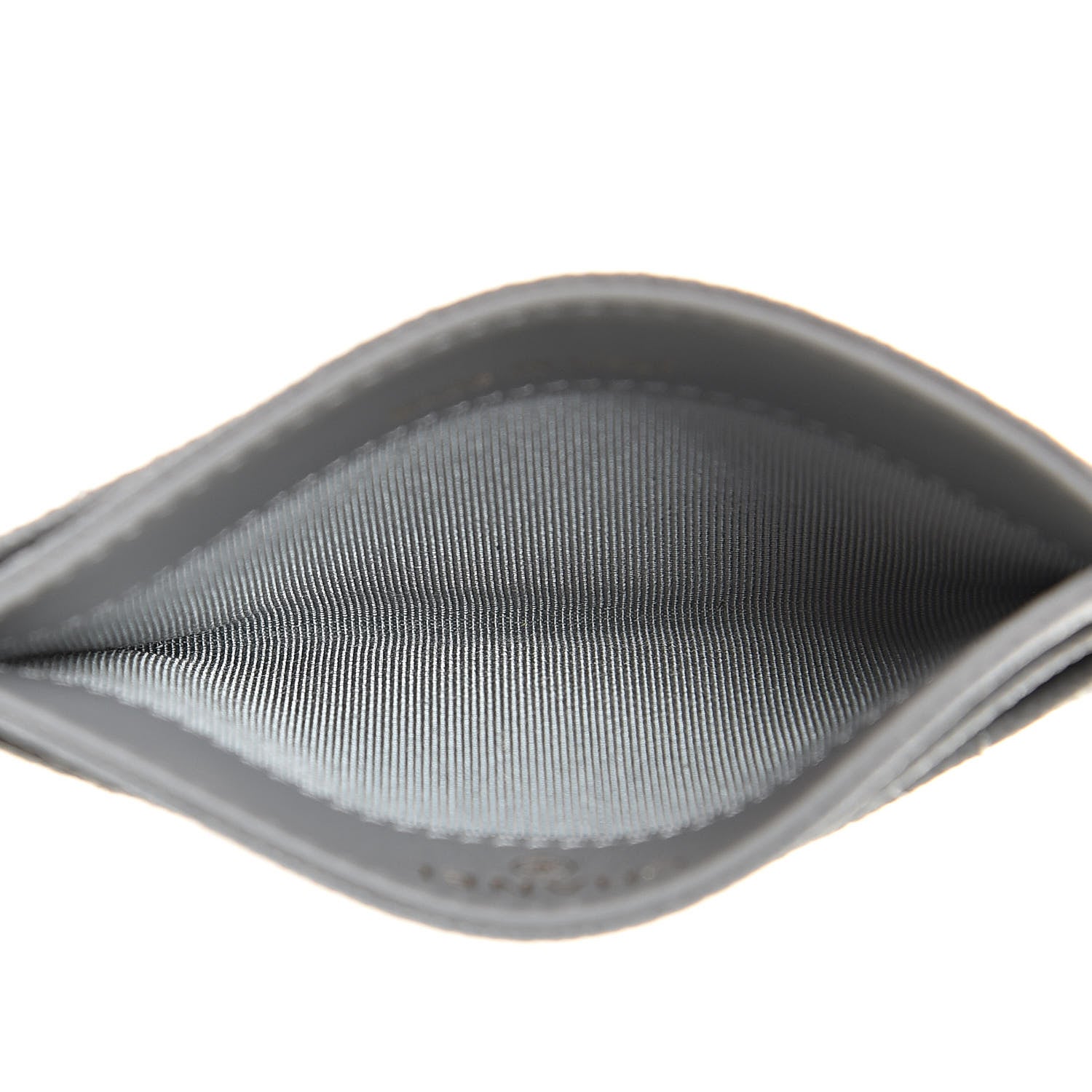 Chanel Caviar Quilted Card Holder Grey 5 of 9