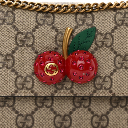 Gucci GG Supreme Monogram Mini Cherry Chain Bag 7 of 9