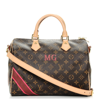 Louis Vuitton Monogram My LV Heritage Speedy Bandouliere 30 Bordeaux Fuchsia 1 of 7