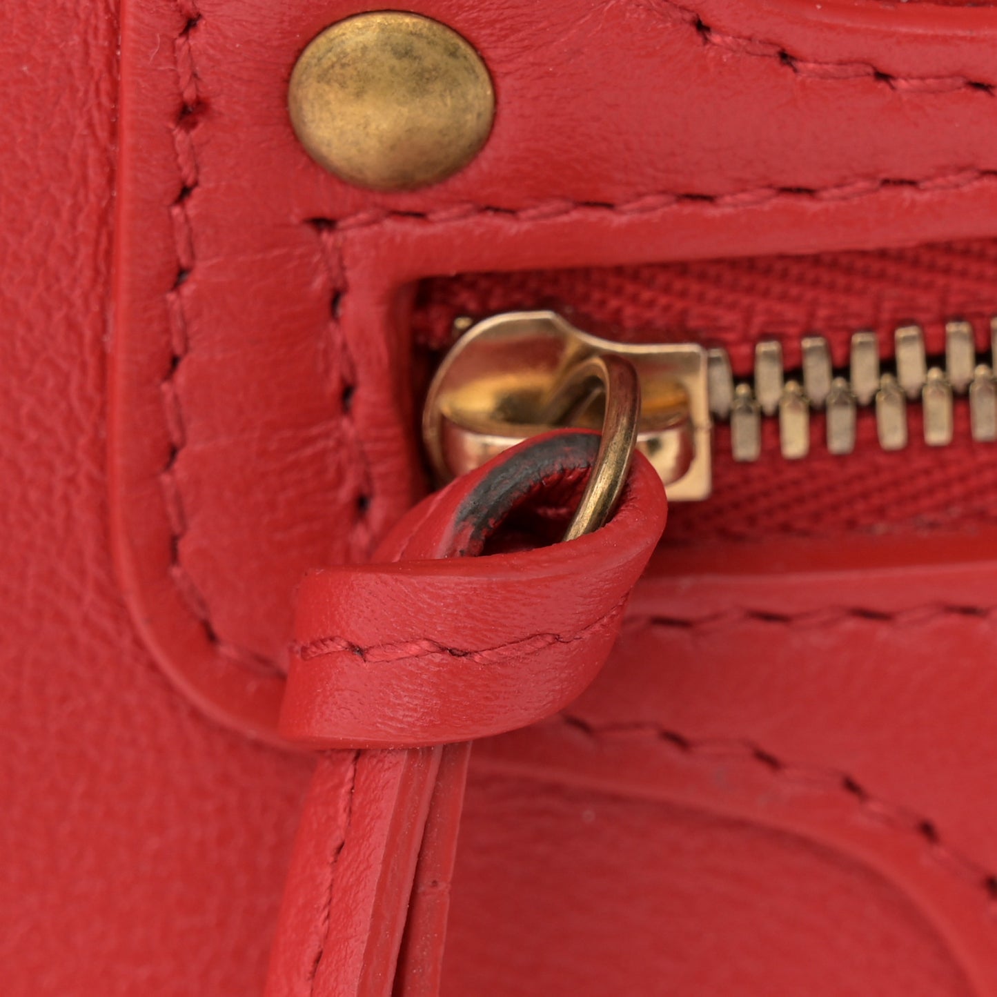 Smooth Calfskin Neo Classic Brass Hardware Mini City Red