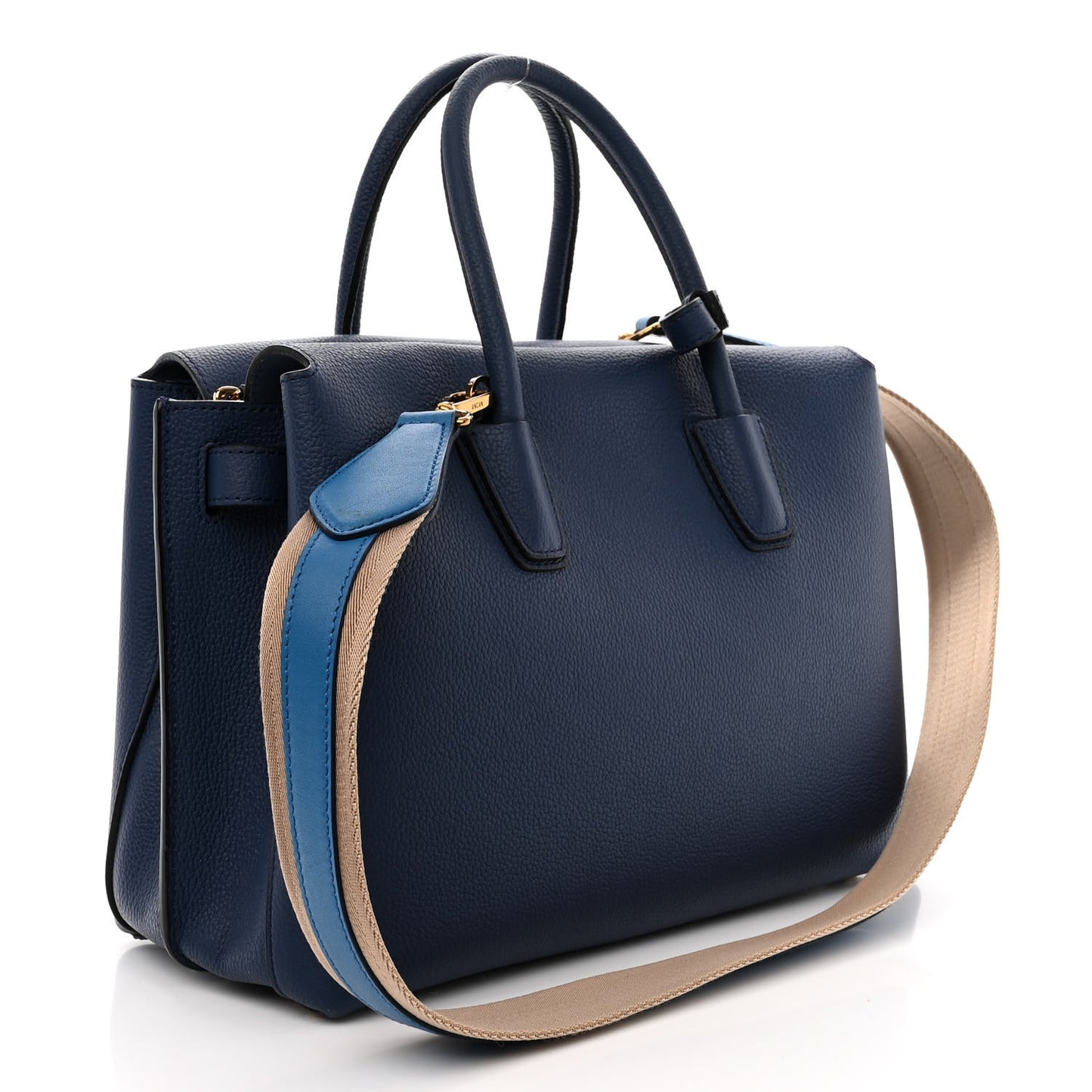 Grained Calfskin Medium Milla Tote Navy