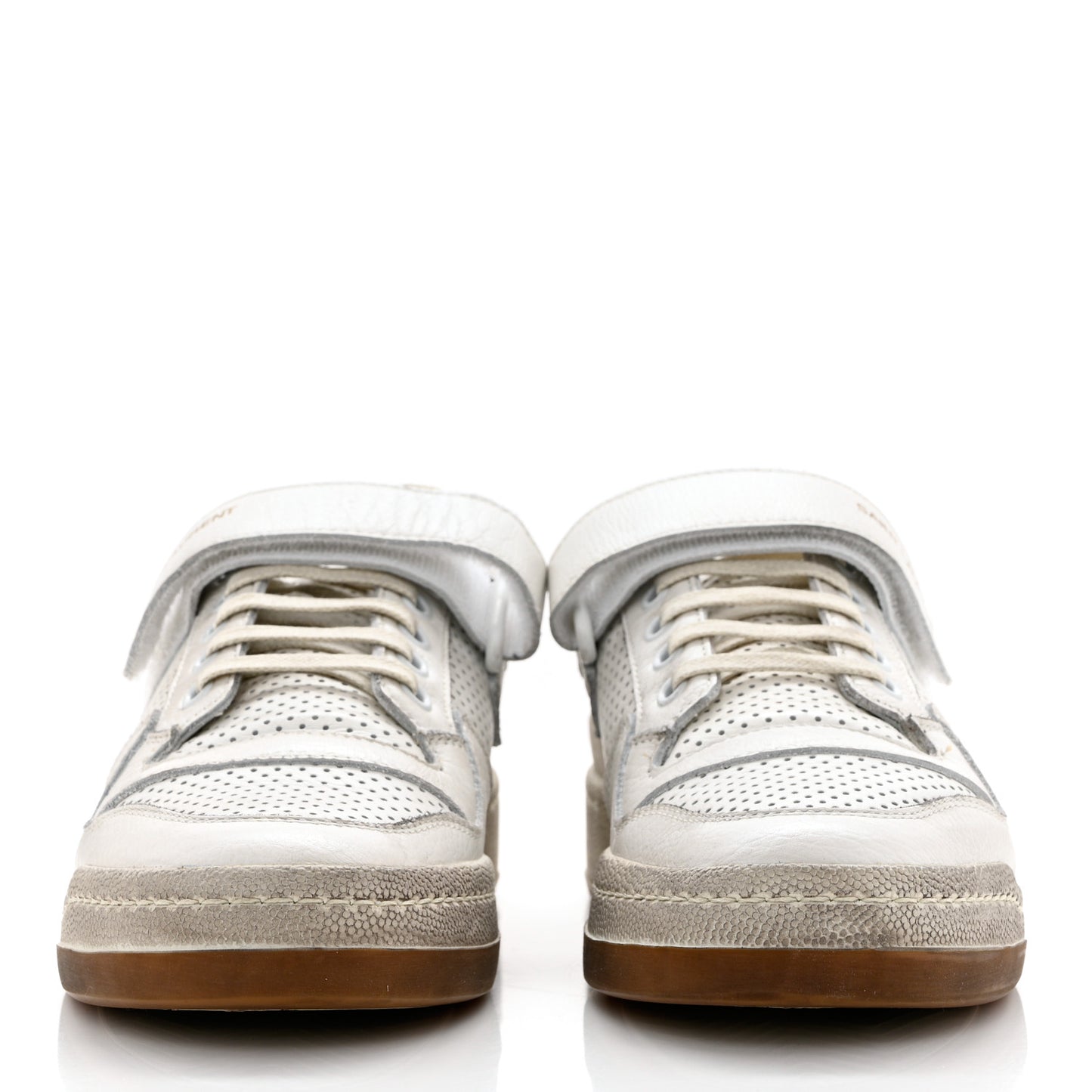 Calfskin Perforated Womens SL24 Sneakers 37 White