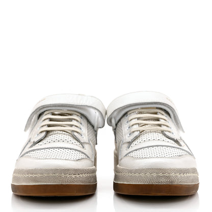 Saint Laurent Calfskin Perforated Womens SL24 Sneakers 37 White 2 of 9