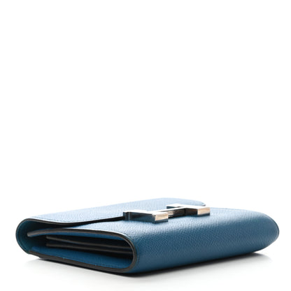 Hermes Epsom Constance Compact Passant Wallet Bleu Izmir 4 of 7