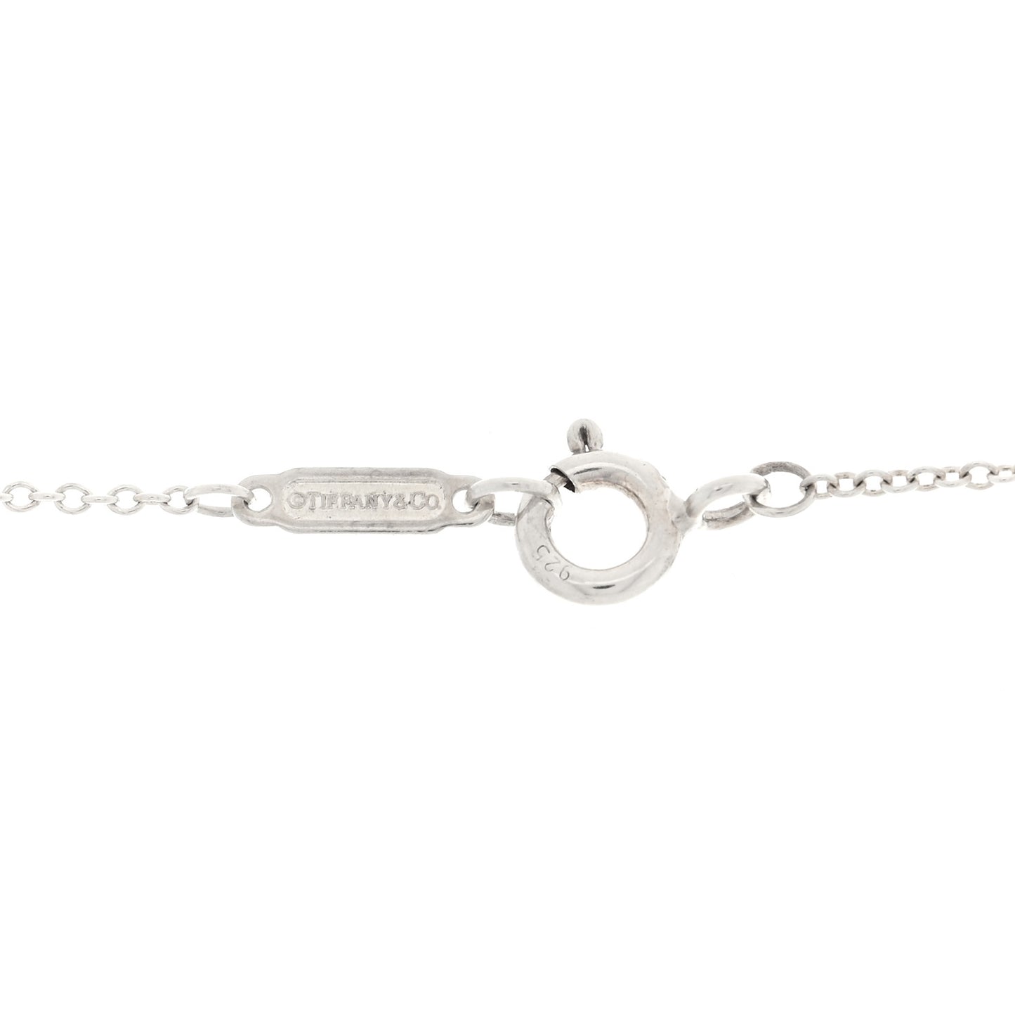 Sterling Silver 22mm Elsa Peretti Open Heart Pendant Necklace