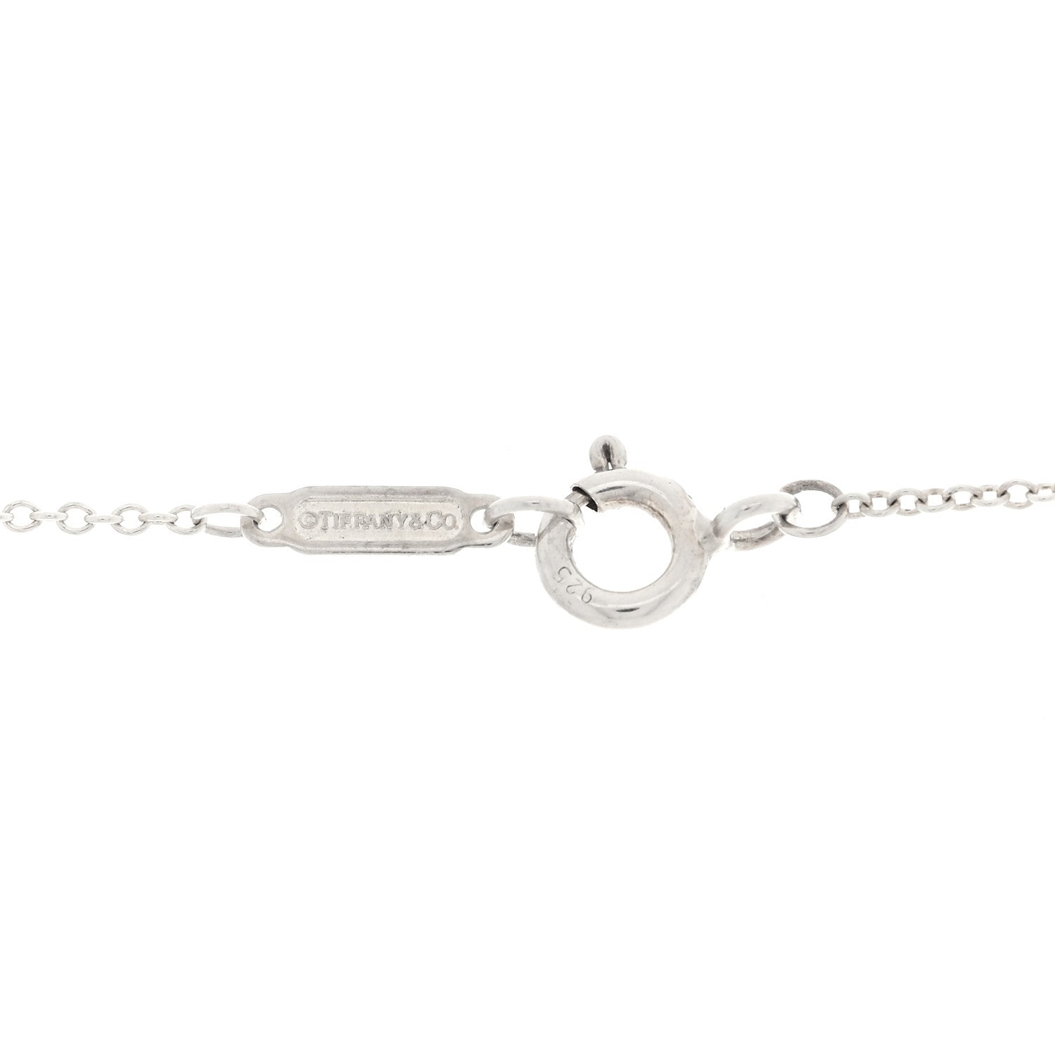 Tiffany Sterling Silver 22mm Elsa Peretti Open Heart Pendant Necklace 5 of 6