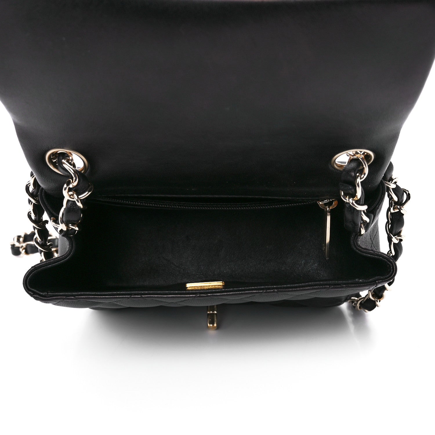 Chanel Lambskin Quilted Mini Square Flap Black 5 of 12